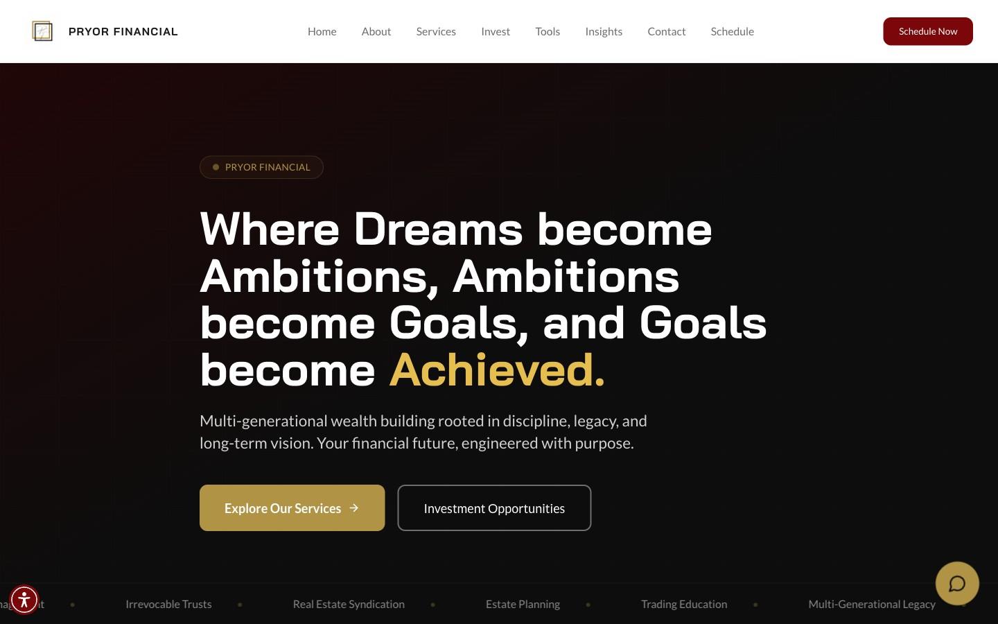 Pryor Financial — screenshot